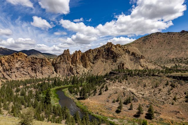 rock formations and winding river